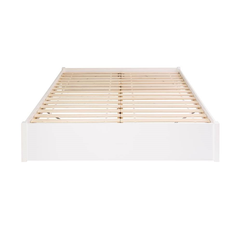 King Size White Wooden 4 Post Platform Bed Frame - Tampa Home & Garden Store