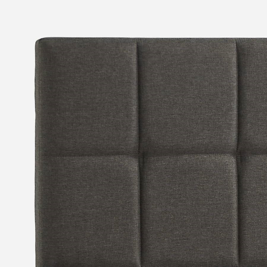 King size Grey Upholstered Platform Bed Frame with Padded Headboard - Tampa Home & Garden Store