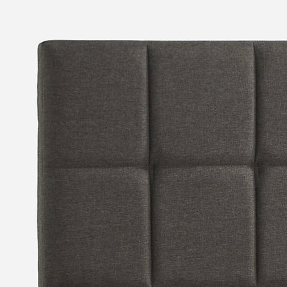 King size Grey Upholstered Platform Bed Frame with Padded Headboard - Tampa Home & Garden Store