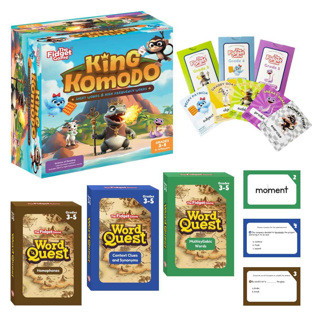 King Komodo Expansion educational toy by The Fidget Games; colorful box art with dinosaurs on Tampa Home & Garden Store