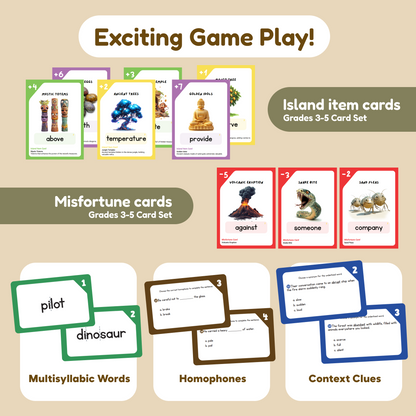 King Komodo Expansion 3-5 Card Packs by The Fidget Games educational island item and word cards on Tampa Home & Garden Store
