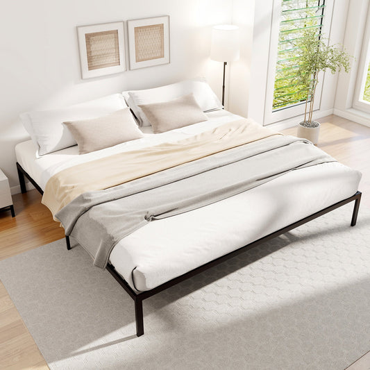 Full/Queen/King Size Metal Bed Frame Heavy Duty Support Slats Mattress Foundation-King Size - Tampa Home & Garden Store