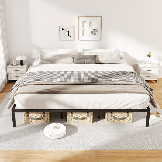 Full/Queen/King Size Metal Bed Frame Heavy Duty Support Slats Mattress Foundation-King Size - Tampa Home & Garden Store