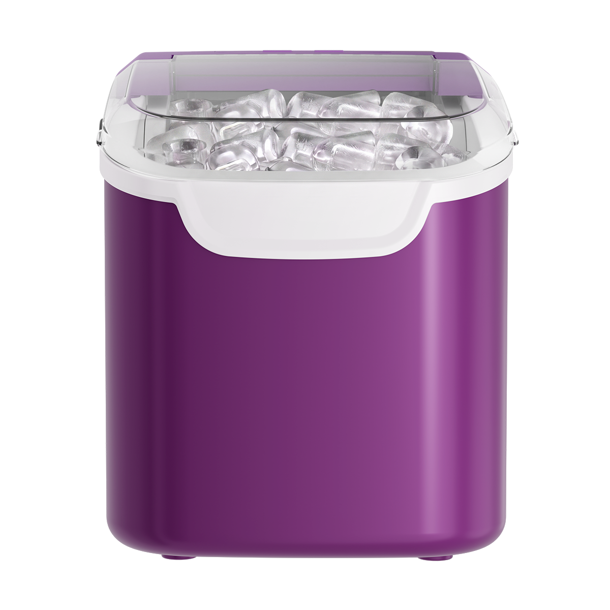 Kismile countertop ice maker purple with clear ice bin lid, 26 Lbs per day capacity on Tampa Home & Garden Store