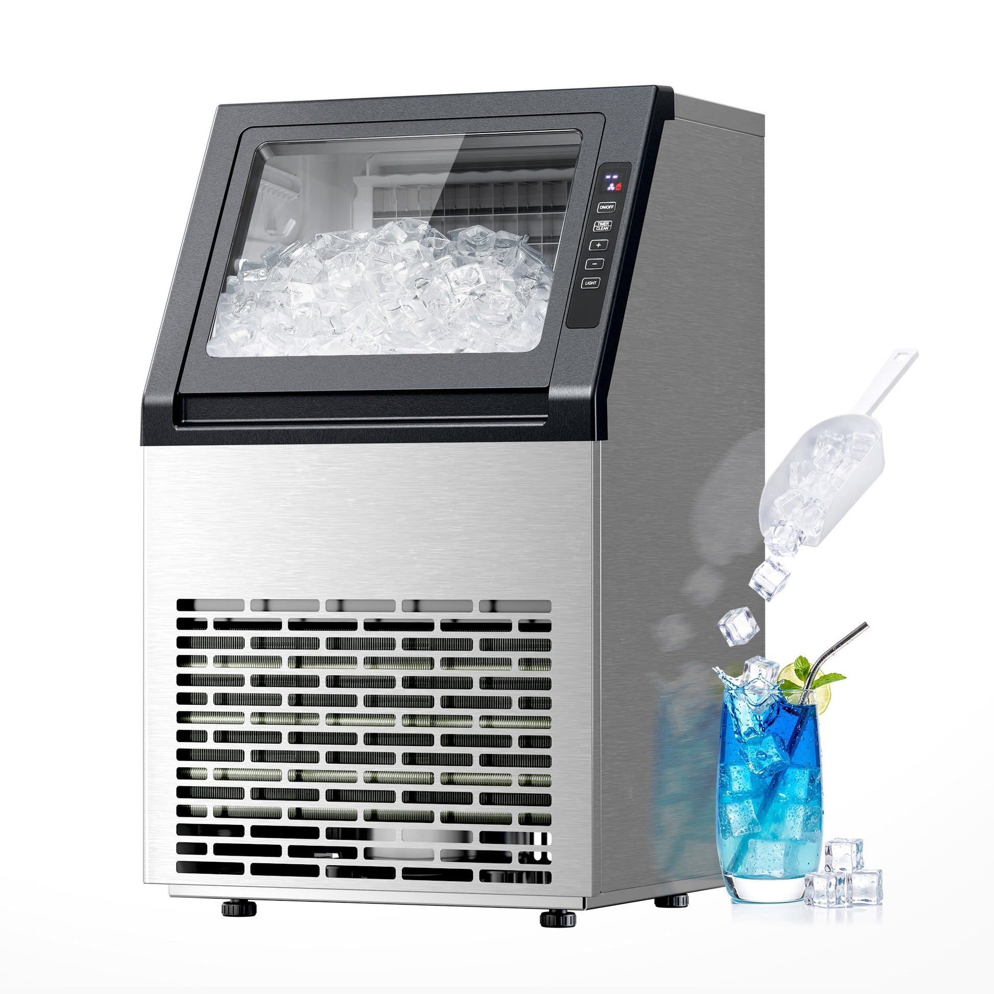 Commercial ice maker Kismile stainless steel, 80 Lbs/day capacity on Tampa Home & Garden Store