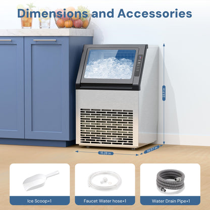 Commercial ice maker 80 Lbs/day by Kismile, stainless steel unit on Tampa Home & Garden Store