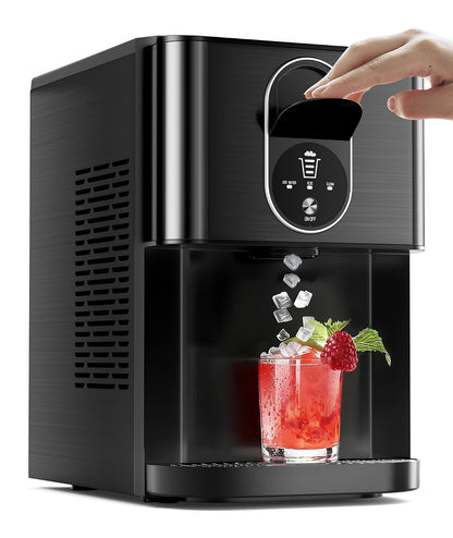 Ice Maker Kismile Nugget Ice Z5820DN, black compact unit with front panel control on Tampa Home & Garden Store