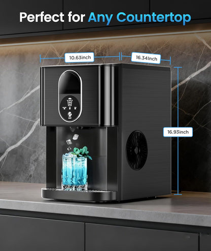 Kismile Nugget Ice Maker Pebble Ice Z5820DN countertop black finish on Tampa Home & Garden Store