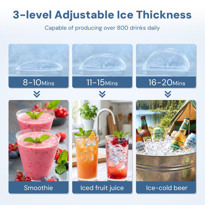 Commercial Ice Maker Machine 100 Lbs 24h Moon Ice
