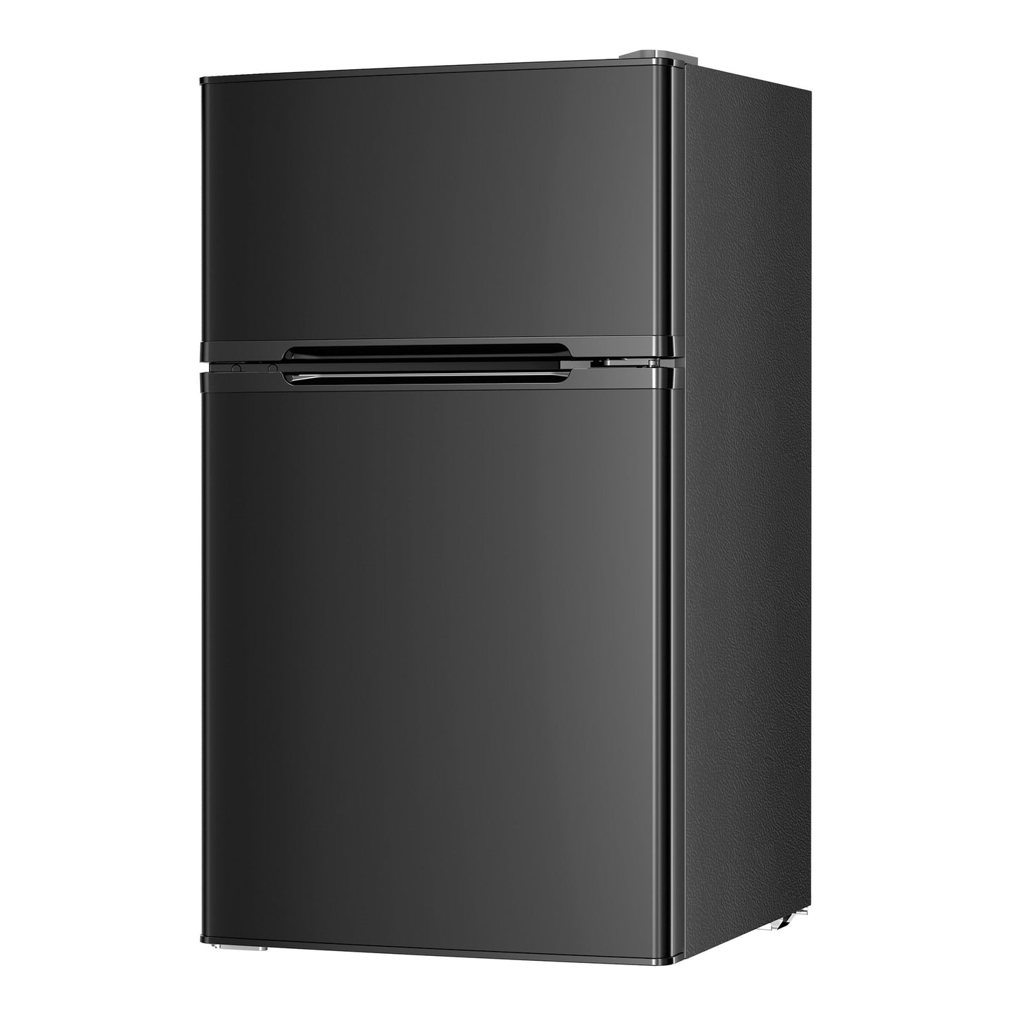 Kismile 3.2 Cu Ft mini refrigerator with freezer, black stainless compact fridge on Tampa Home & Garden Store