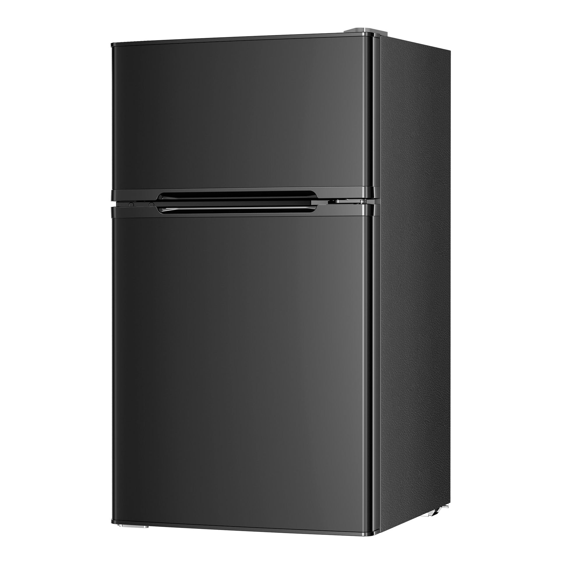 Kismile 3.2 Cu Ft mini refrigerator with freezer, black stainless compact fridge on Tampa Home & Garden Store