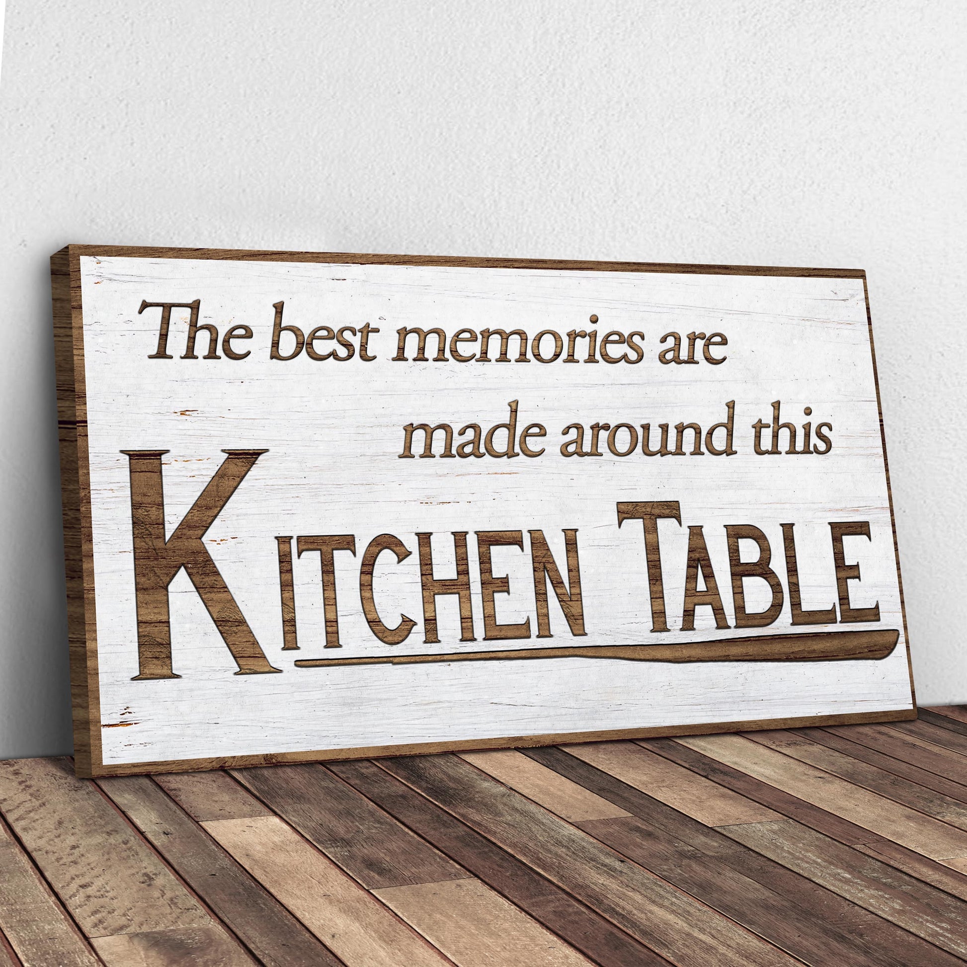 Kitchen Table Wall Art Sign canvas Tailored Canvases white panel on Tampa Home & Garden Store
