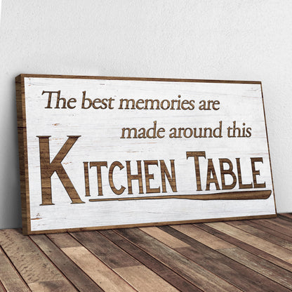 Kitchen Table Wall Art Sign canvas Tailored Canvases white panel on Tampa Home & Garden Store