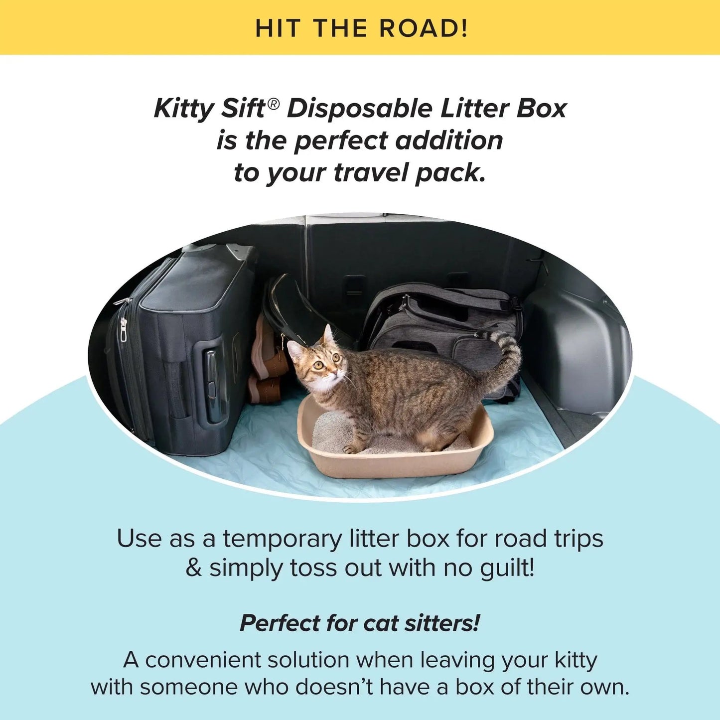 Kitty Sift Eco-Friendly Disposable Litter Box – Breathable, Odor-Reducing, Reusable & Biodegradable – Made from 100% Recycled Cardboard - Tampa Home & Garden Store