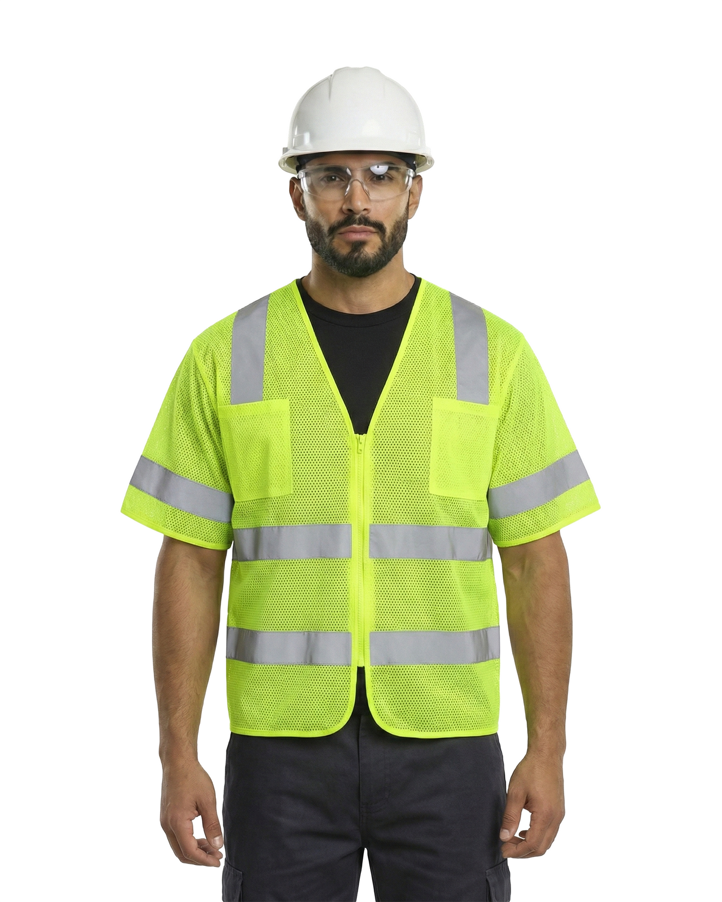 Kiwi High Visibility ANSI/ISEA 107-2020, Type R, Class 3 Dual Band Neon Short Sleeve Safety Vest [R72200] - Tampa Home & Garden Store
