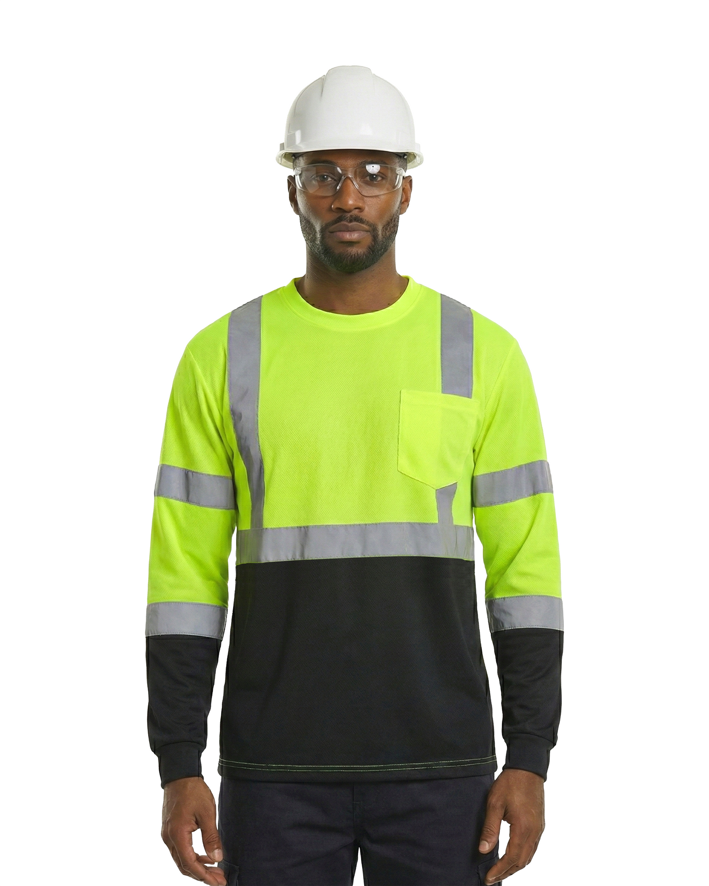 Kiwi High Visibility ANSI/ISEA 107-2020, Type R, Class 3 Two Tone Neon Long Sleeve Safety Shirt [R73100] - Tampa Home & Garden Store