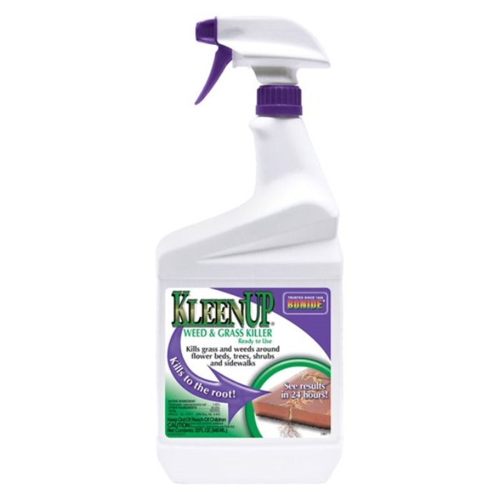 Bonide KleenUp ready-to-use weed & grass killer spray bottle, white with purple trigger on Tampa Home & Garden Store