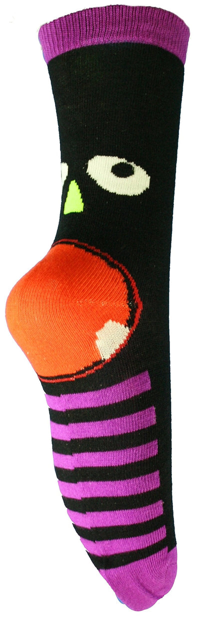 Knit Monster Face Socks - Green - Tampa Home & Garden Store