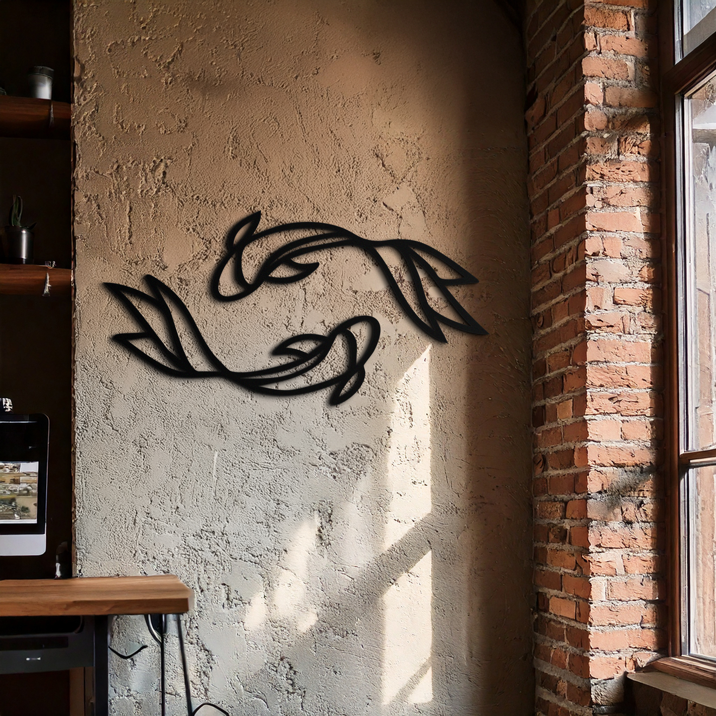 Koi Fish Metal Wall Art – Elegant Silhouette Design for Nature Lovers- KAF667 - Tampa Home & Garden Store