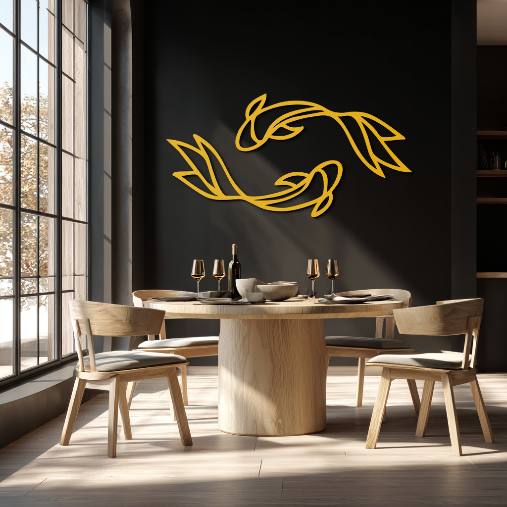 Koi Fish Metal Wall Art – Elegant Silhouette Design for Nature Lovers- KAF667 - Tampa Home & Garden Store
