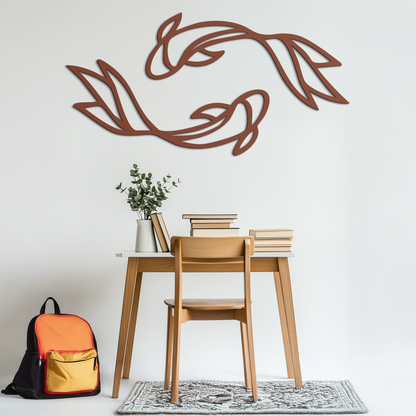 Koi Fish Metal Wall Art – Elegant Silhouette Design for Nature Lovers- KAF667 - Tampa Home & Garden Store