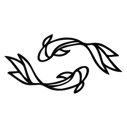 Koi Fish Metal Wall Art – Elegant Silhouette Design for Nature Lovers- KAF667 - Tampa Home & Garden Store
