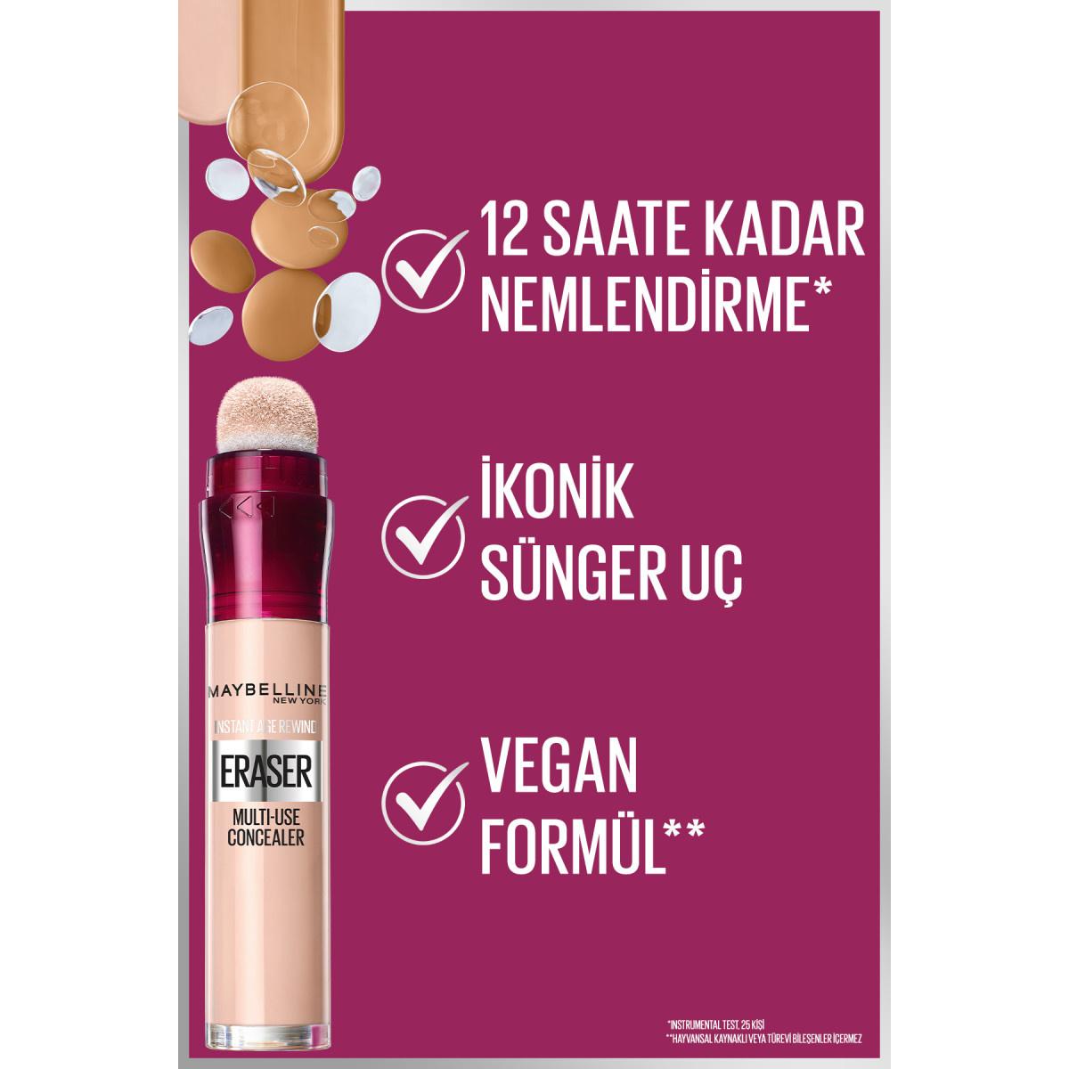 Maybelline Instant Anti Age Eraser Concealer with sponge tip, high-coverage vegan formula on Tampa Home & Garden Store