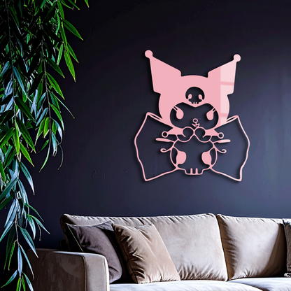Kuromi Character Silhouette – Pink Metal Wall Art - KAFGP168 - Tampa Home & Garden Store