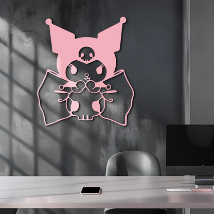 Kuromi Character Silhouette – Pink Metal Wall Art - KAFGP168 - Tampa Home & Garden Store