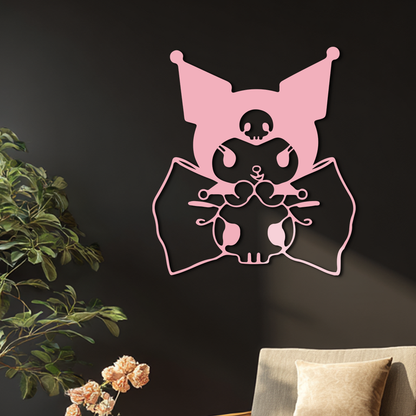 Kuromi Character Silhouette – Pink Metal Wall Art - KAFGP168 - Tampa Home & Garden Store