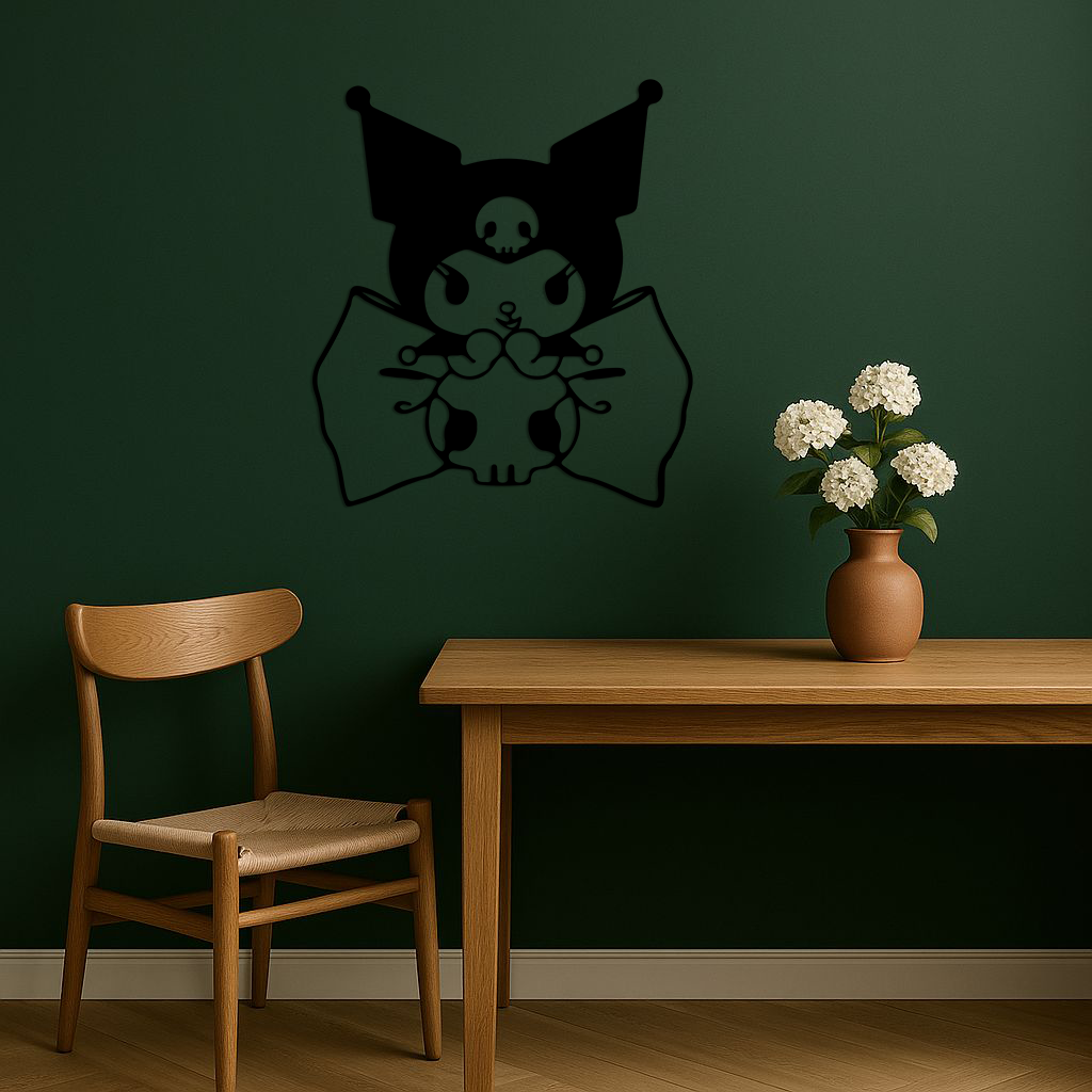 Kuromi Character Silhouette – Pink Metal Wall Art - KAFGP168 - Tampa Home & Garden Store