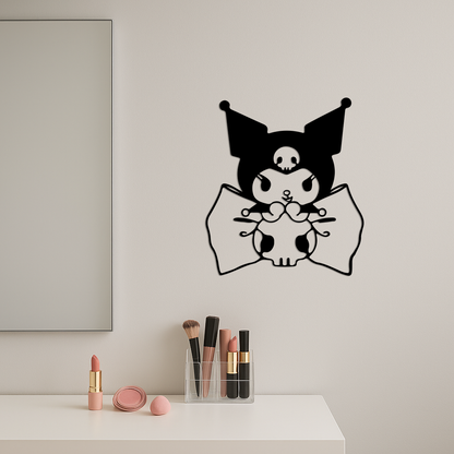 Kuromi Character Silhouette – Pink Metal Wall Art - KAFGP168 - Tampa Home & Garden Store
