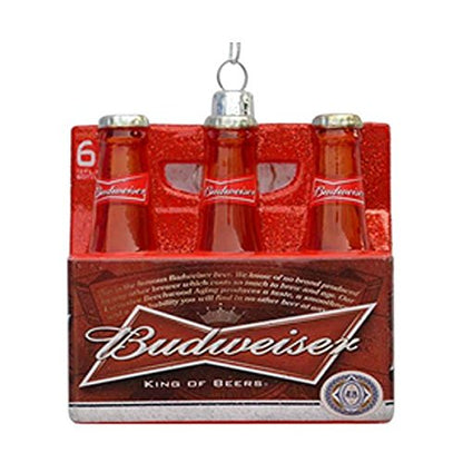 Kurt Adler Glass Budweiser Ornament, 3.5-Inch, 6-Pack - Tampa Home & Garden Store