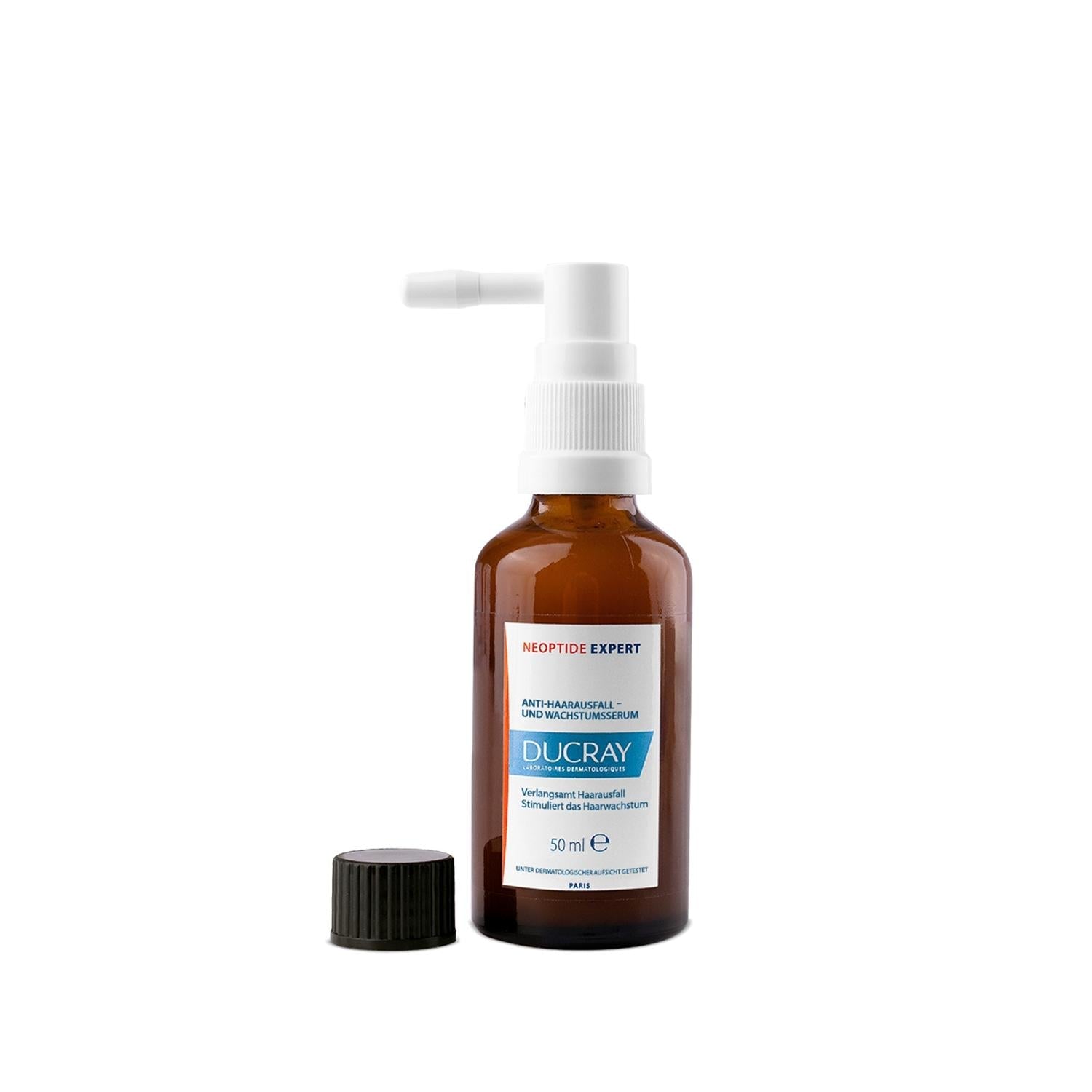 Ducray Neoptide Expert hair serum bottle with white pump amber glass 50 ml on Tampa Home & Garden Store