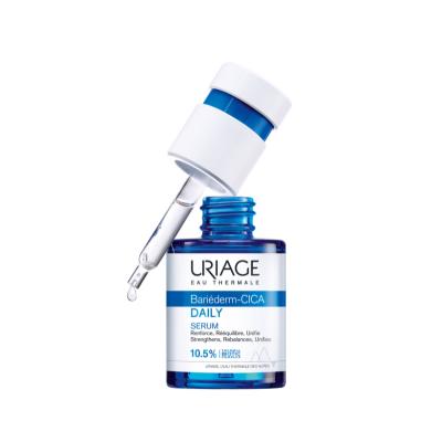 Uriage Bariéderm-CICA Daily Serum bottle with blue dropper, blue glass on Tampa Home & Garden Store