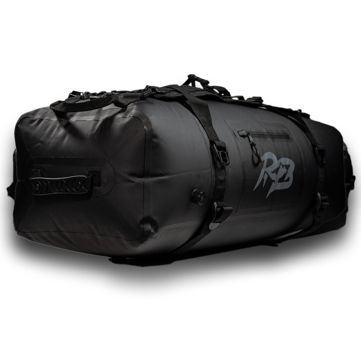 Ridge Bag large outdoor duffel in black with external straps and buckles Ridge Belts logo on Tampa Home & Garden Store