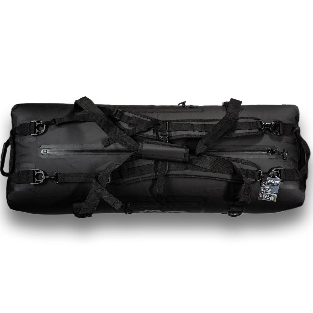Ridge Bag Large Outdoor Duffel black with rugged straps and zippers Ridge Belts on Tampa Home & Garden Store