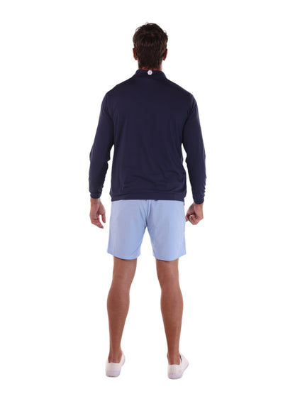 Long Beach Quarter Zip Ultra Soft Lightweight navy long sleeve top by White Water Life on Tampa Home & Garden Store