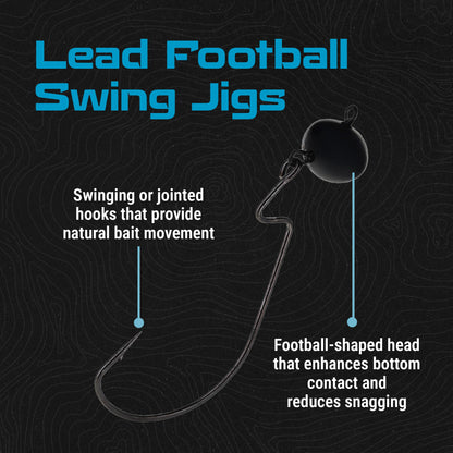 Jigs de fútbol Reaction Tackle Lead Swing - Paquete de 5 - Nuevo