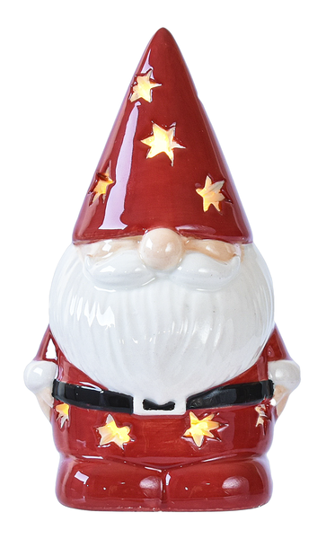 LED Light Up Mini Ceramic Gnome - Tampa Home & Garden Store