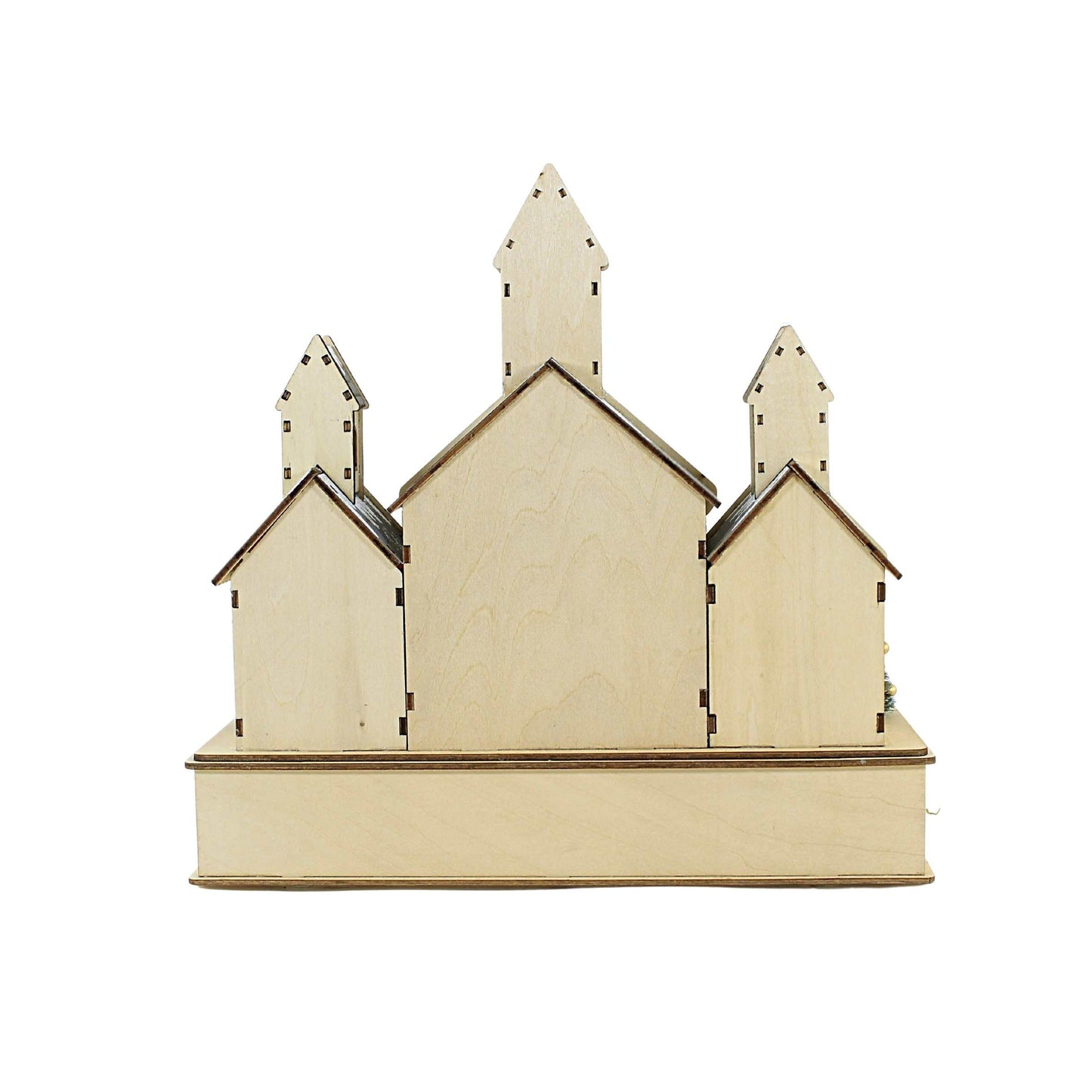 LED Wooden Church with Nativity Scene - 12 inch - Tampa Home & Garden Store