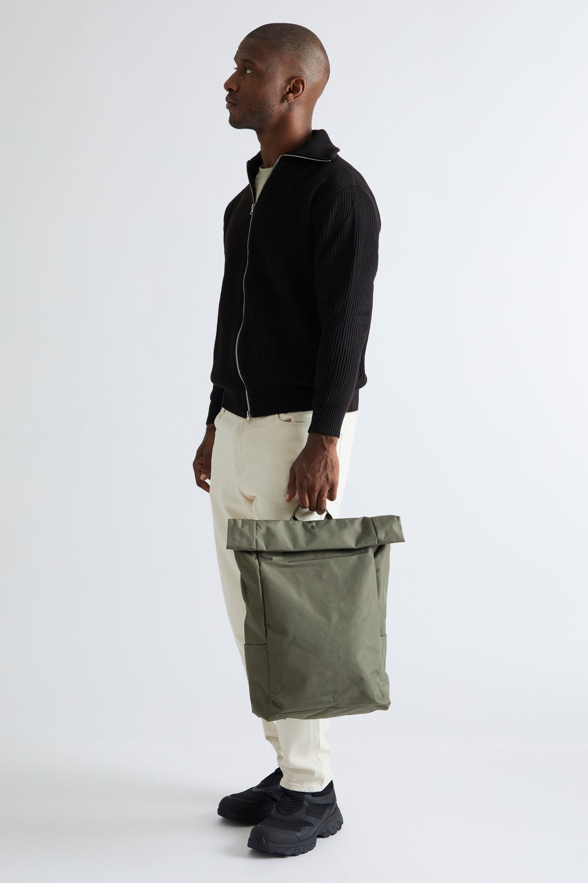Roll Backpack Olive With Laptop Sleeve, olive-green roll-top backpack on Tampa Home & Garden Store