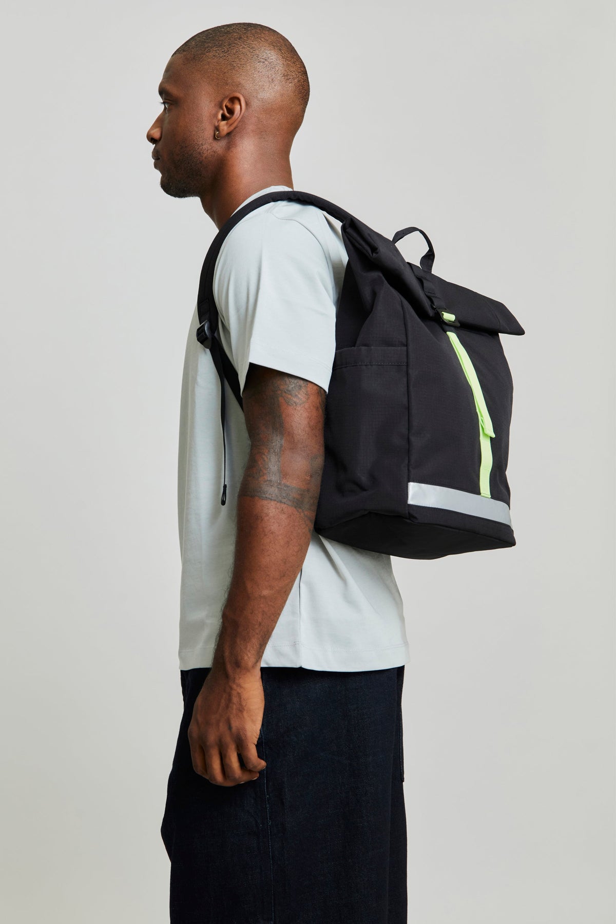 Lars Roll Laptop Backpack black lime Vandra by Lefrik USA neon lime zipper on Tampa Home & Garden Store