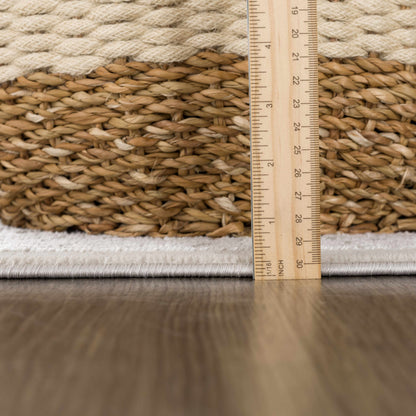 Damla Area Rug Boutique Rugs natural jute braided weave clearance on Tampa Home & Garden Store