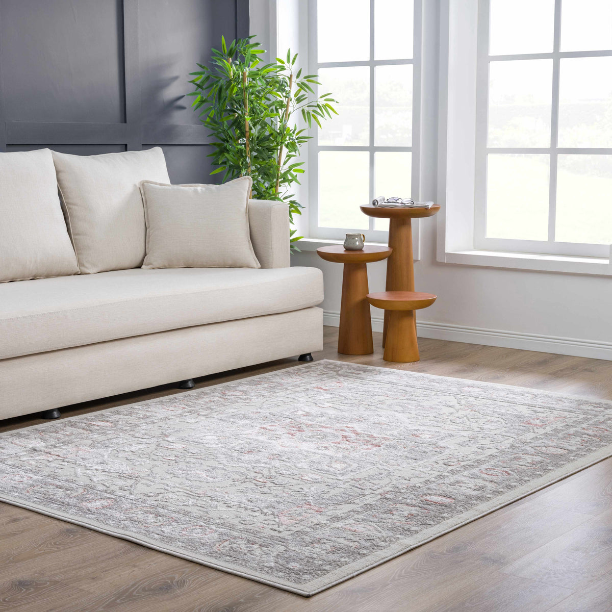 Damla Area Rug - Clearance, neutral beige-gray with subtle pattern, Boutique Rugs on Tampa Home & Garden Store