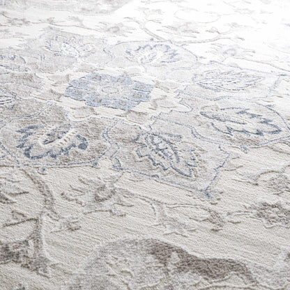Calum Blue & Gray Area Rug by Boutique Rugs, clearance, plush textured neutral on Tampa Home & Garden Store