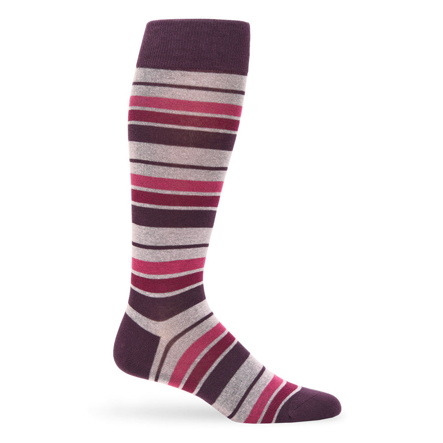 Leon Ultra Soft Maroon and Navy Dress Socks