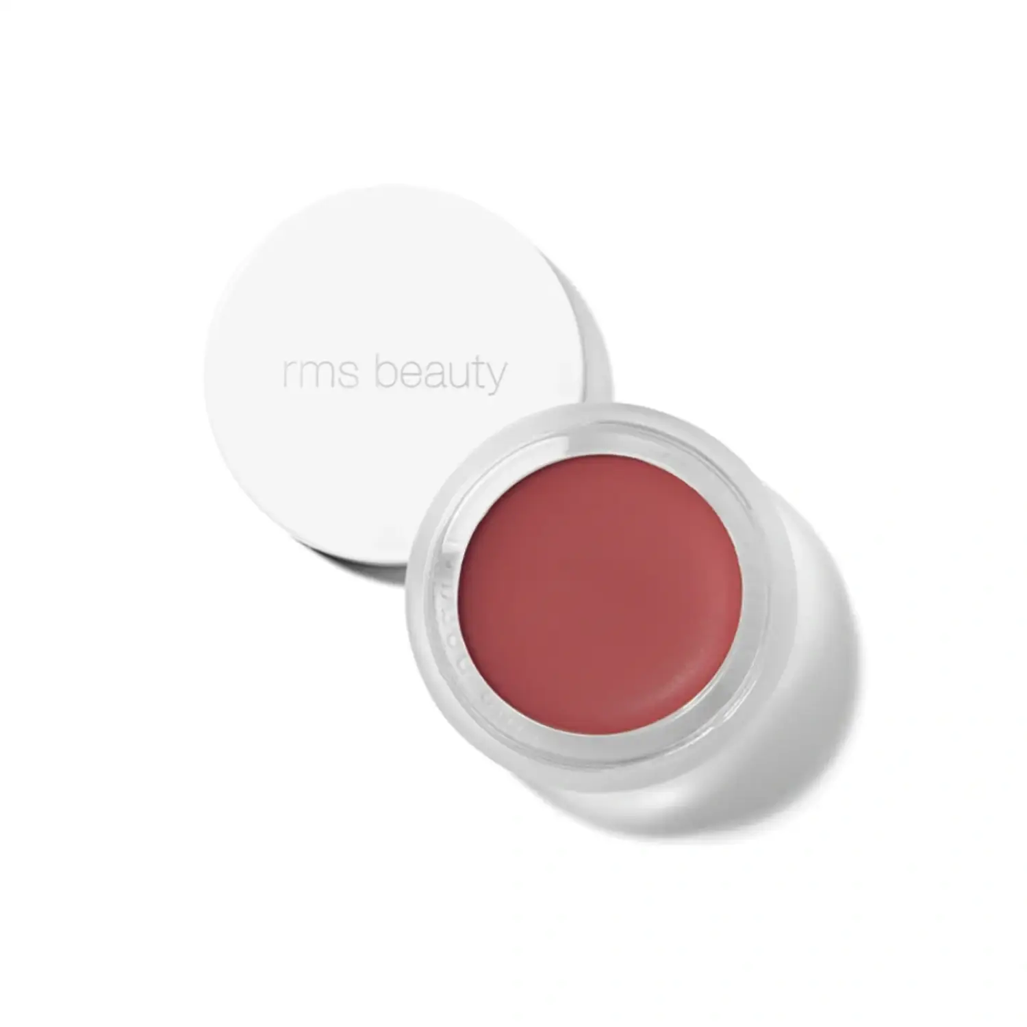 RMS Lip2Cheek blush by Nava Beauty in rosy pink, compact with white lid on Tampa Home & Garden Store