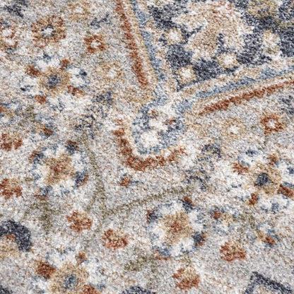 Erez Flat Pile Washable Rug with neutral abstract pattern beige gray blue copper Boutique Rugs on Tampa Home & Garden Store