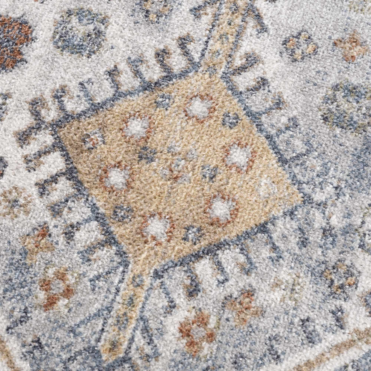 Afya Boutique Washable Rug abstract beige gray blue pattern by Boutique Rugs on Tampa Home & Garden Store